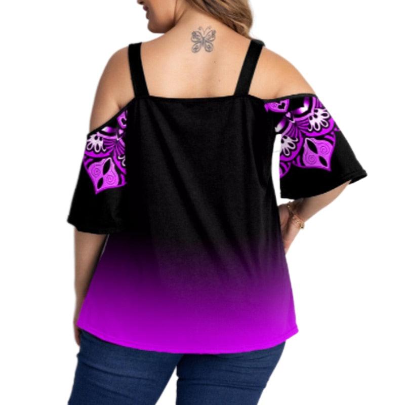 Luxury Brand Plus Size Women'S Blouses Chubby Elegant Female Blouses Chic Boho Print Woman Tunic Tops Large Size Women'S T-Shirt - Viva Vista Store