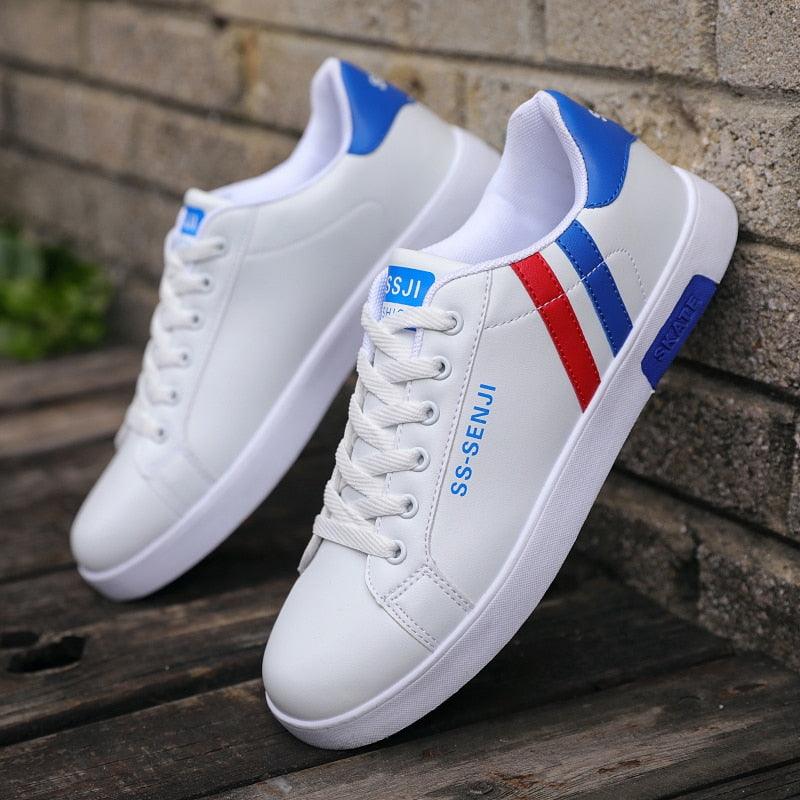 Casual Shoes Lightweight Breathable Men Shoes Flat Lace-Up Men Sneakers White Business Travel Unisex Tenis Masculino - Viva Vista Store