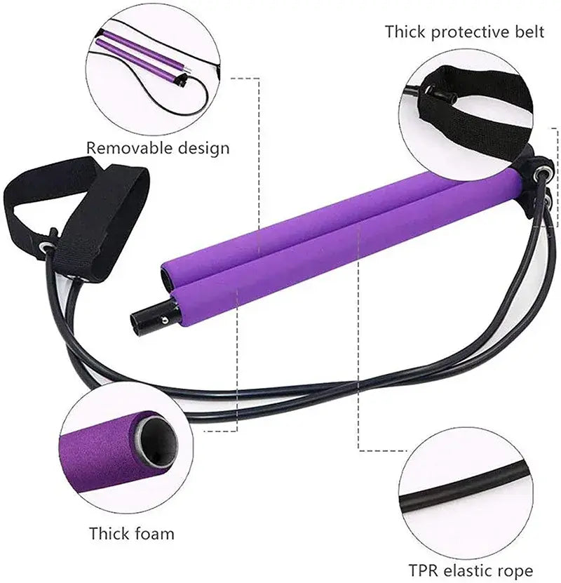 Portable Fitness Yoga Pilates Resistance Bar