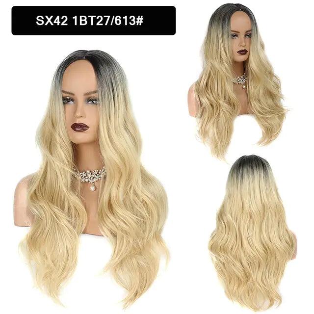 Wavy Middle Part Wigs - Viva Vista Store