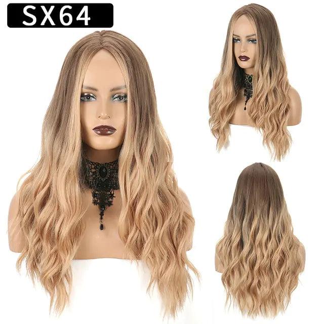 Wavy Middle Part Wigs - Viva Vista Store