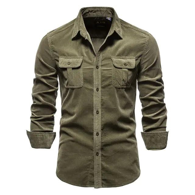 Men's Business Casual Corduroy Shirt - Viva Vista Store