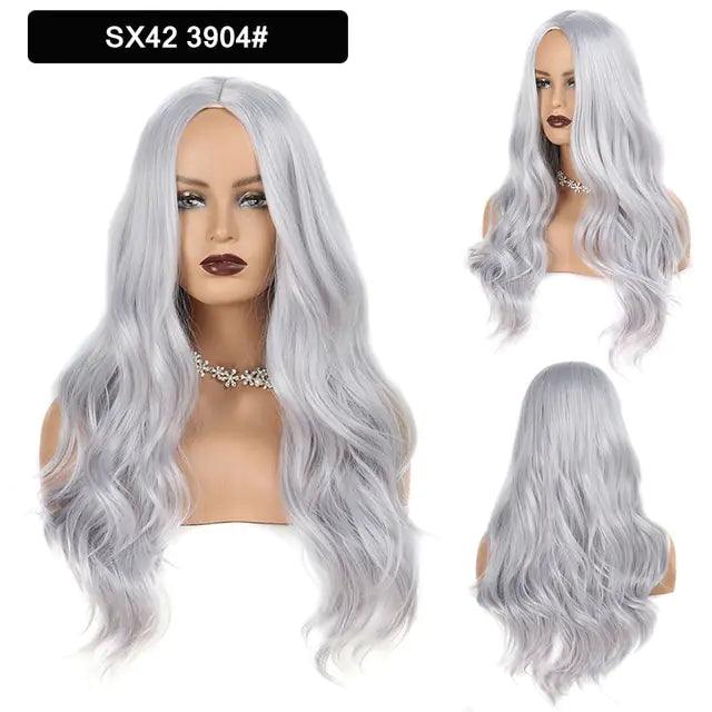 Wavy Middle Part Wigs - Viva Vista Store