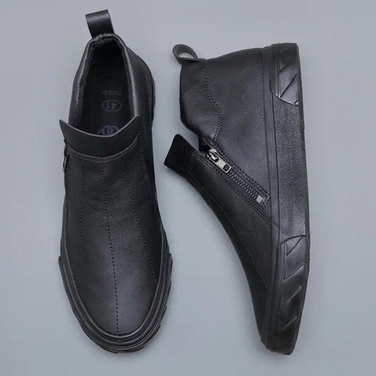 Men Vulcanized Leather Loafer Shoes - Viva Vista Store