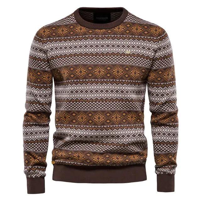 Spliced Cotton Men's Sweater - Viva Vista Store