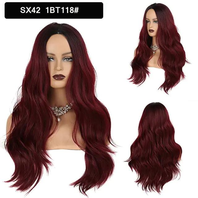 Wavy Middle Part Wigs - Viva Vista Store