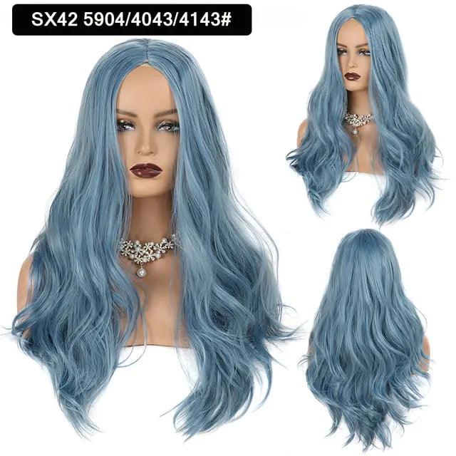 Wavy Middle Part Wigs - Viva Vista Store