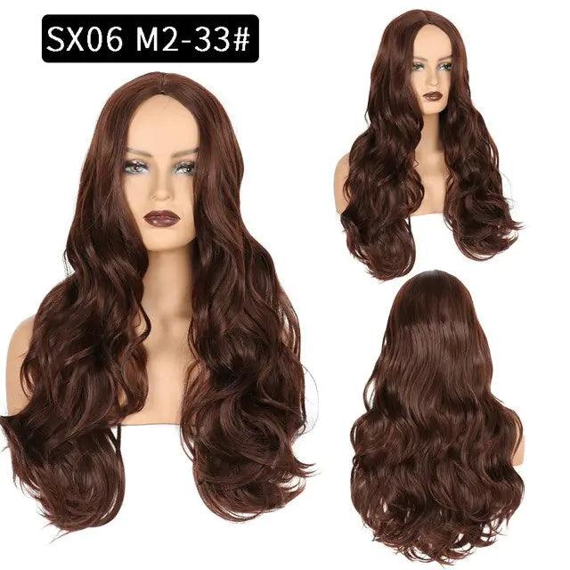 Wavy Middle Part Wigs - Viva Vista Store