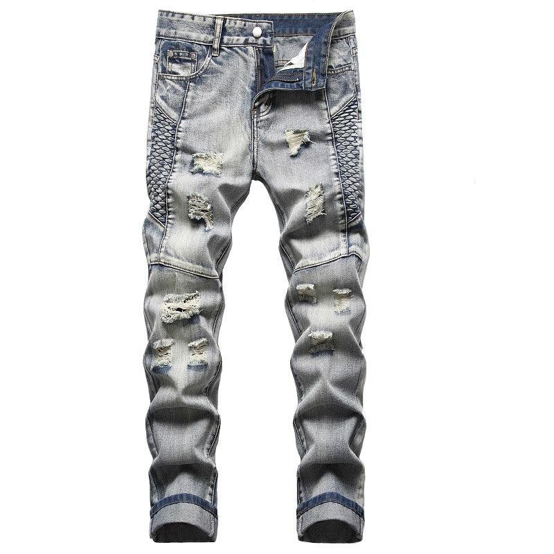 Men Ripped Mid-Rise Jeans - Viva Vista Store