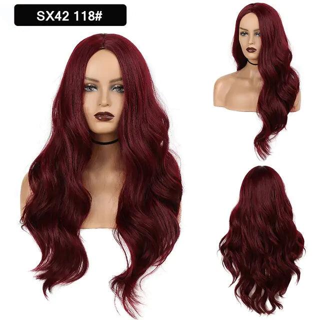 Wavy Middle Part Wigs - Viva Vista Store