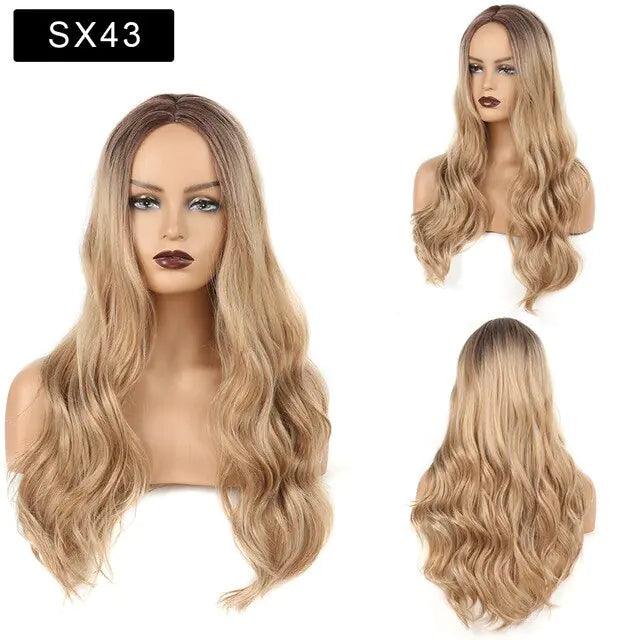 Wavy Middle Part Wigs - Viva Vista Store