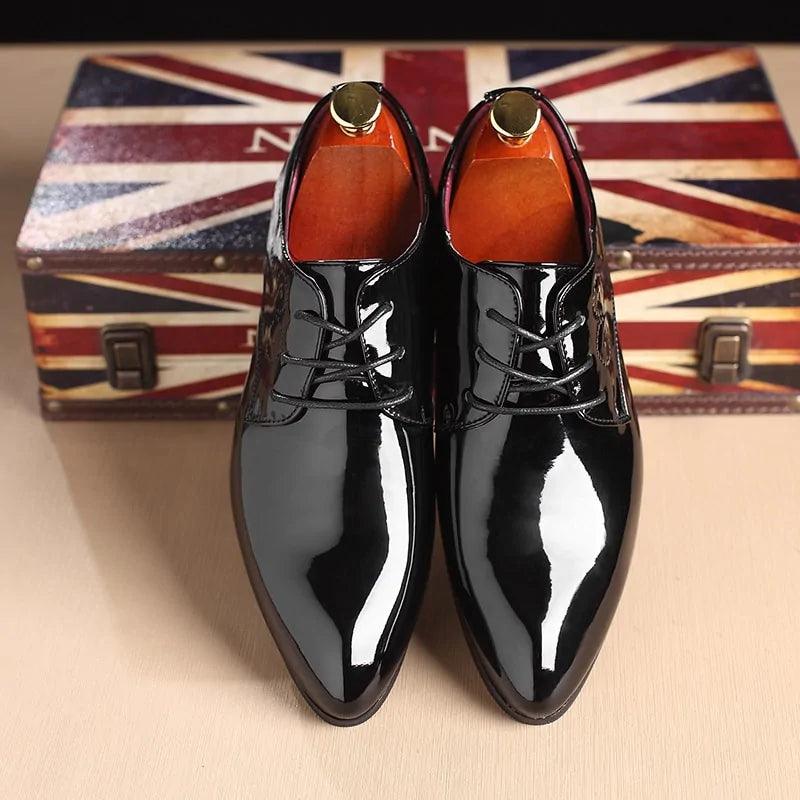 Glossy Oxford Leather Shoes - Viva Vista Store