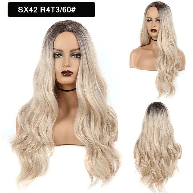 Wavy Middle Part Wigs - Viva Vista Store