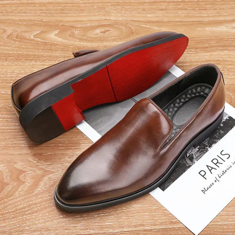 The Rossi - Red Bottom Classic Leather Loafers - Viva Vista Store