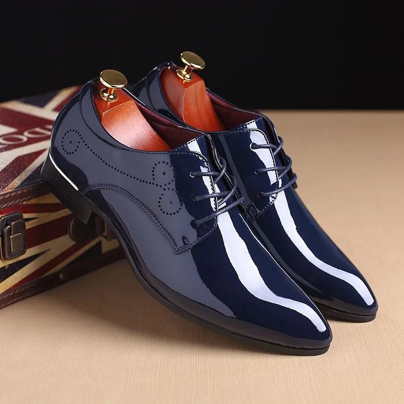 Glossy Oxford Leather Shoes - Viva Vista Store