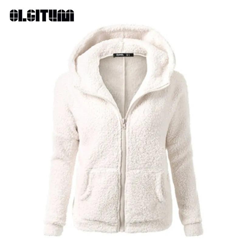 OLGITUM Women's Hooded Fleece Jacket - Winter/Autumn 2020 - Viva Vista Store