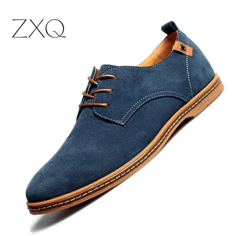 Suede Oxfords Men Leather Shoes - Viva Vista Store