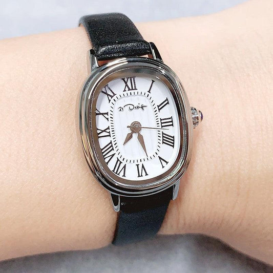 Montre-bracelet en cuir romain rétro de haute qualité pour femme avec intérêt spécial de style Ins