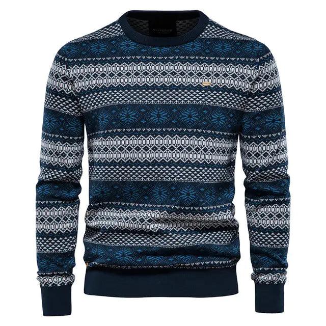 Spliced Cotton Men's Sweater - Viva Vista Store