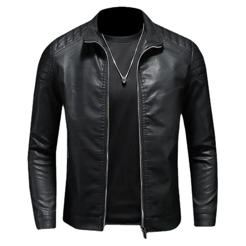 Slim Streetwear PU Leather Jacket - Viva Vista Store