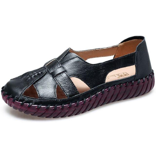 Genuine Leather Hollow Breathable Woman Shoes - Viva Vista Store