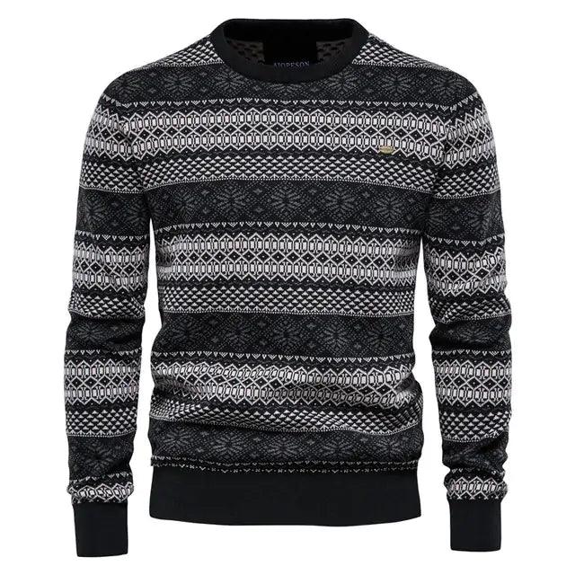 Spliced Cotton Men's Sweater - Viva Vista Store