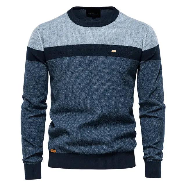 Spliced Cotton Men's Sweater - Viva Vista Store