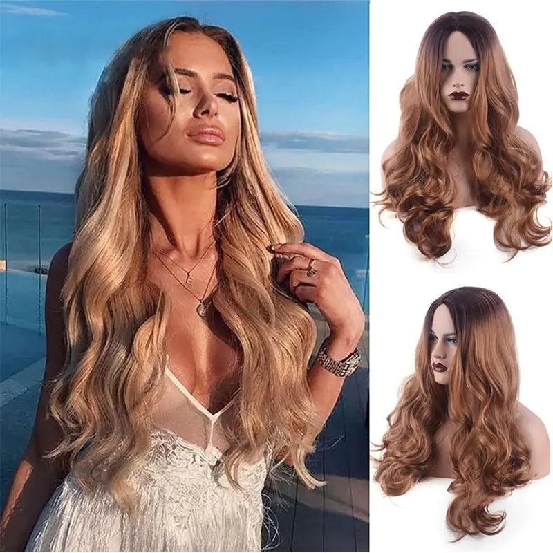 Wavy Middle Part Wigs - Viva Vista Store