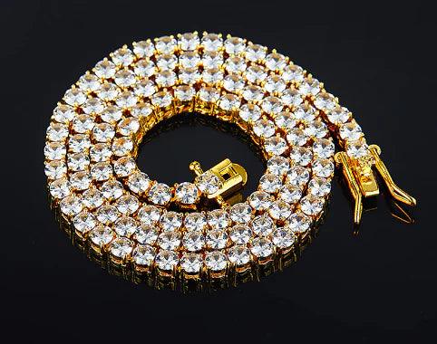 Square Cut Diamond Tennis Chain - Viva Vista Store