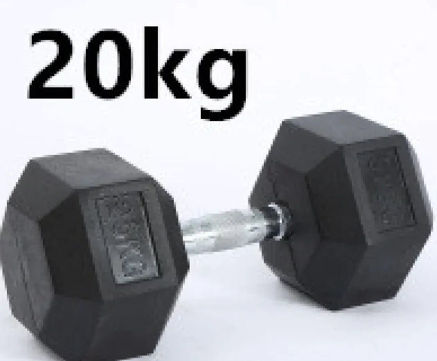 HexGrip Rubber-Coated Fixed Dumbbell