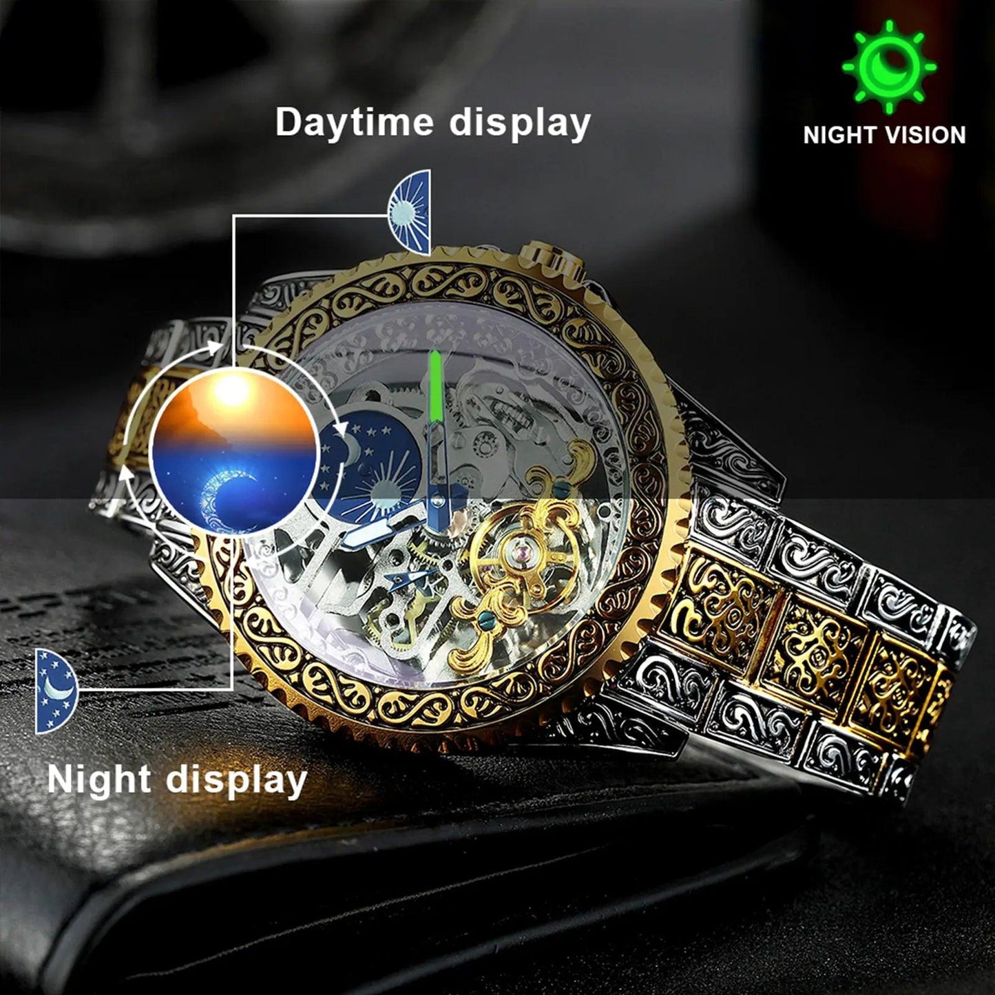 Luxury Moon Phase Mechanical Watches - Viva Vista Store