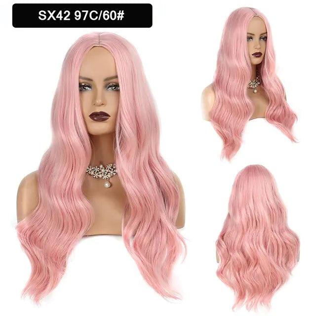 Wavy Middle Part Wigs - Viva Vista Store