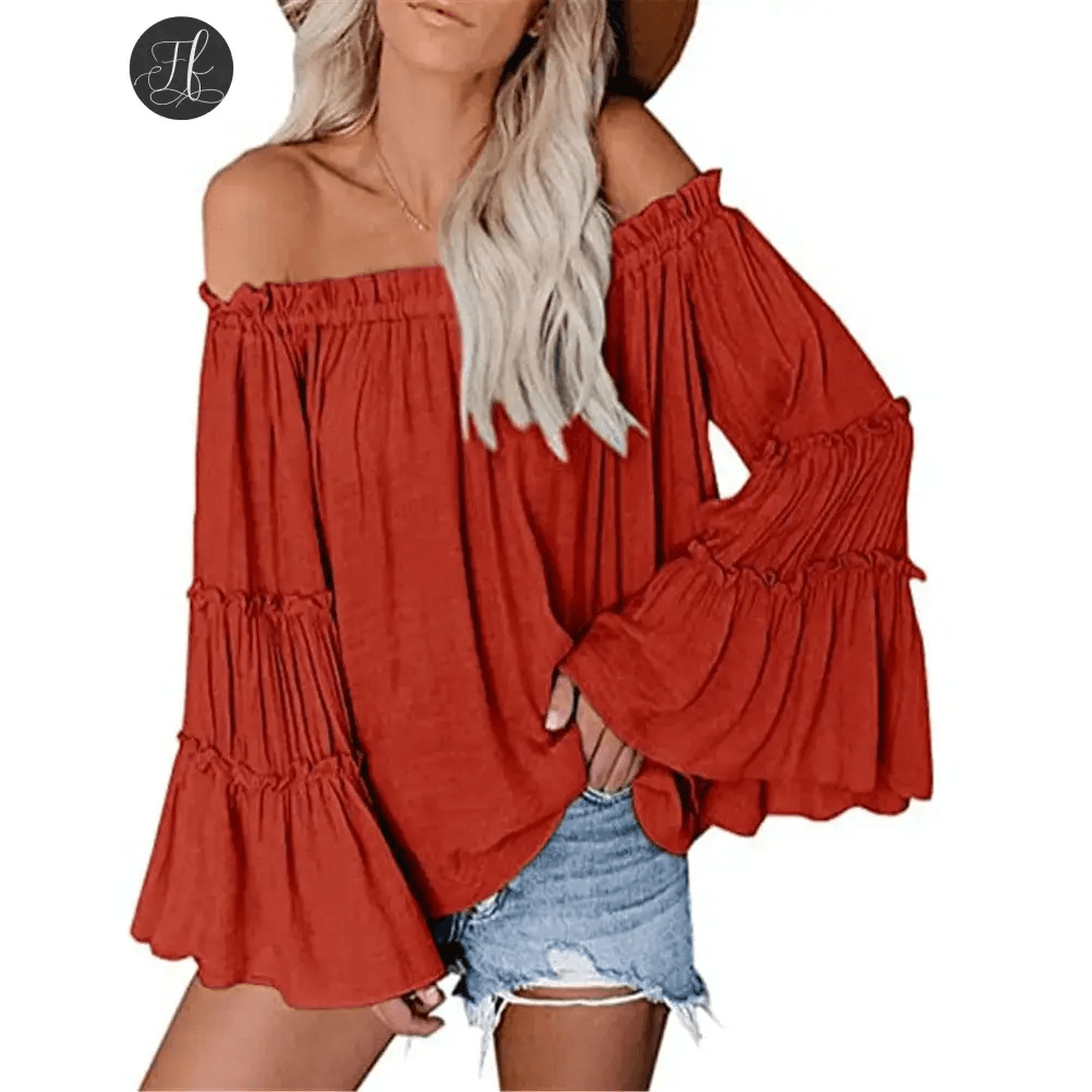 One Word Collar Casual Loose Top - Viva Vista Store