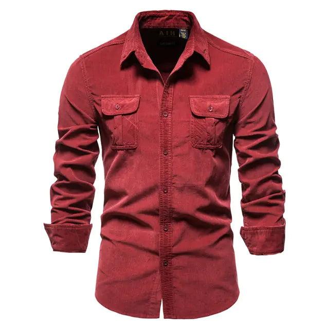 Men's Business Casual Corduroy Shirt - Viva Vista Store