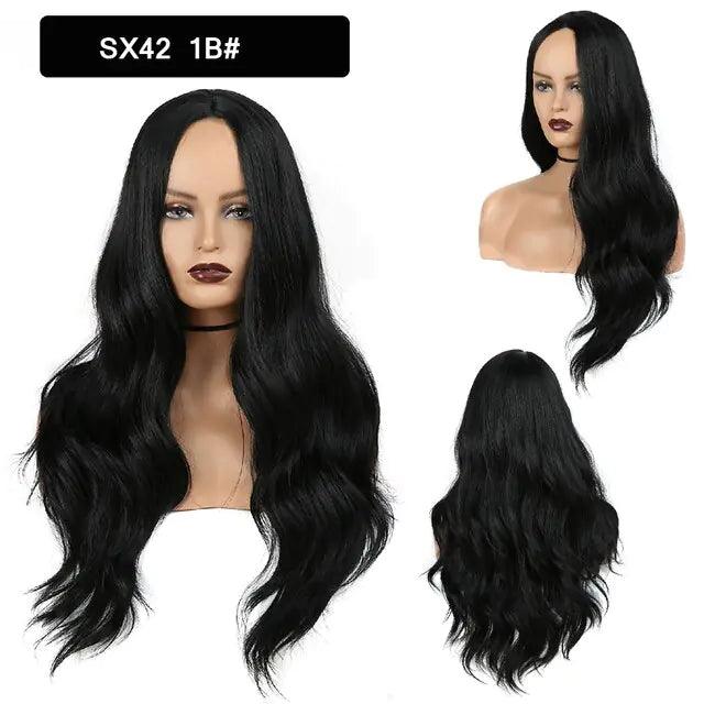 Wavy Middle Part Wigs - Viva Vista Store