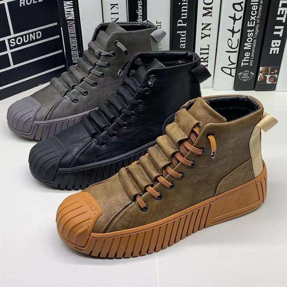 Amozae Autumn and winter New Men Martin boots The increased boots Fashion casual shoes board shoes High quality