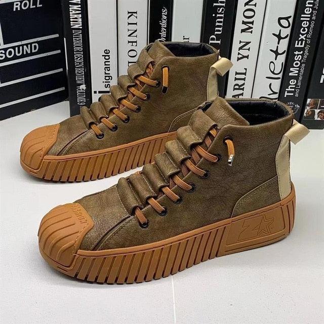 Amozae Autumn and winter New Men Martin boots The increased boots Fashion casual shoes board shoes High quality - Viva Vista Store