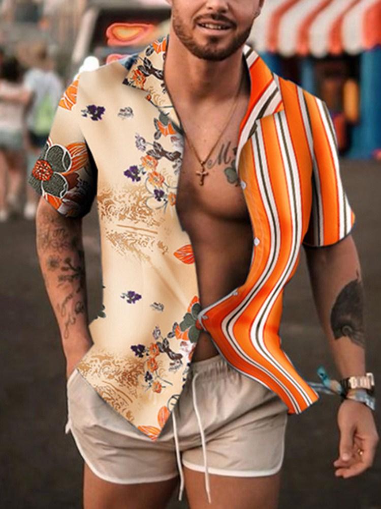 Men's Summer Shirt Hawaii Style Vintage Printing Long/Short Sleeve Loose Clothes Casual Turn-Down Collar Single Breasted Shirt - Viva Vista Store