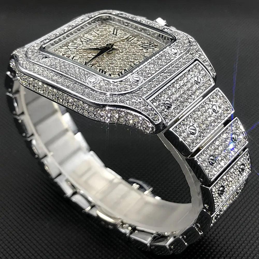 Waterproof Full Diamond Men's Watches - Viva Vista Store