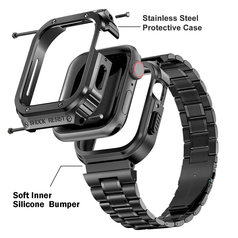 Watch Band Stainless Steel and Rubber - Viva Vista Store