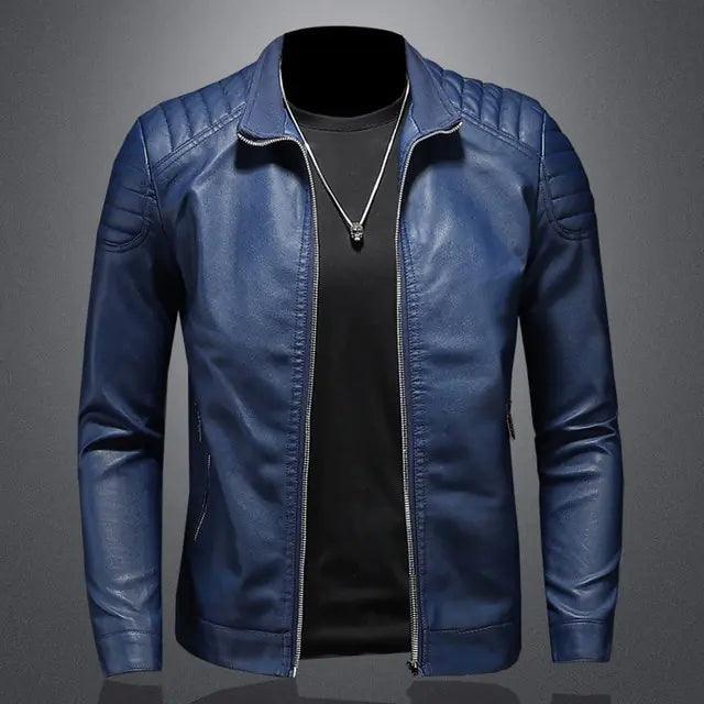 Slim Streetwear PU Leather Jacket - Viva Vista Store