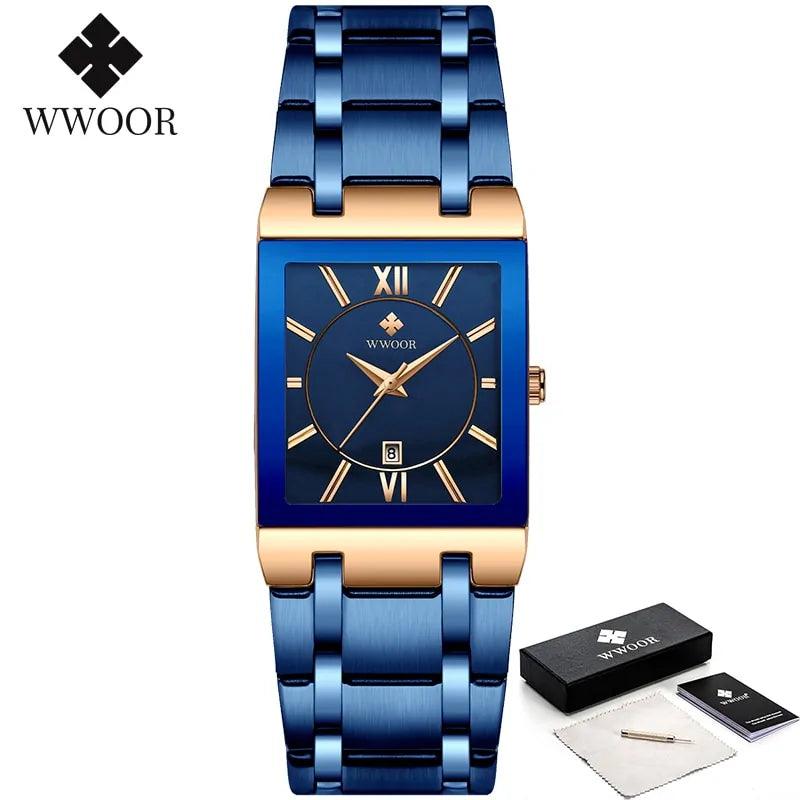 WWOOR Gold Square Men's Quartz Watch - Viva Vista Store