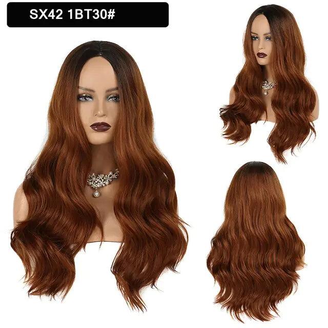 Wavy Middle Part Wigs - Viva Vista Store