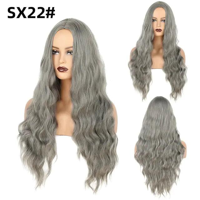 Wavy Middle Part Wigs - Viva Vista Store