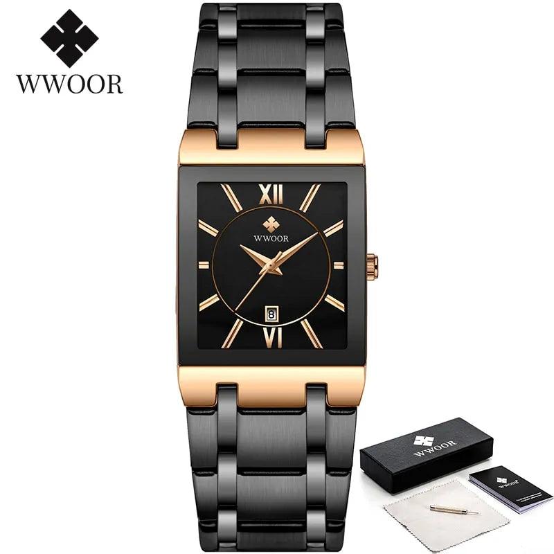 WWOOR Gold Square Men's Quartz Watch - Viva Vista Store