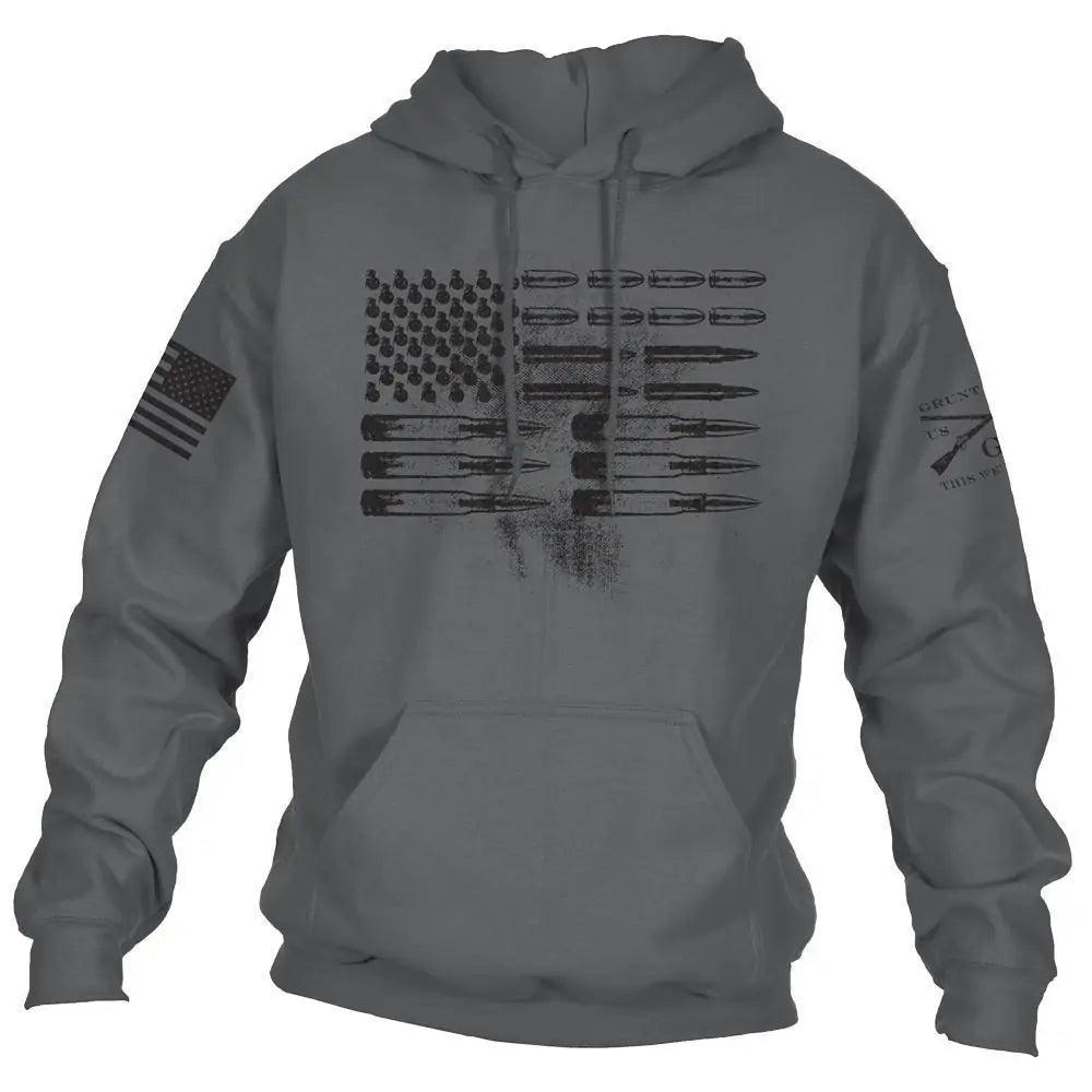 Men's Winter American Flag Hooded Sweatshirt - Viva Vista Store