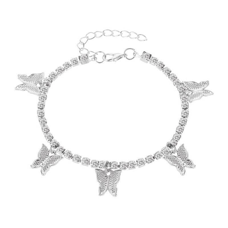 Rhinestone Butterfly Anklet - Viva Vista Store