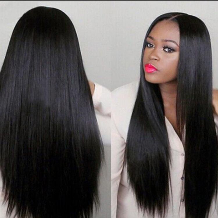 Black long straight hair wig cover - Viva Vista Store