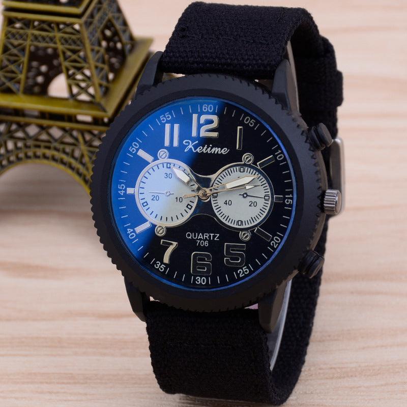 Cross-border hot fashion watch belt watches men classic blue sports men's watch quartz watch wholesale - Viva Vista Store