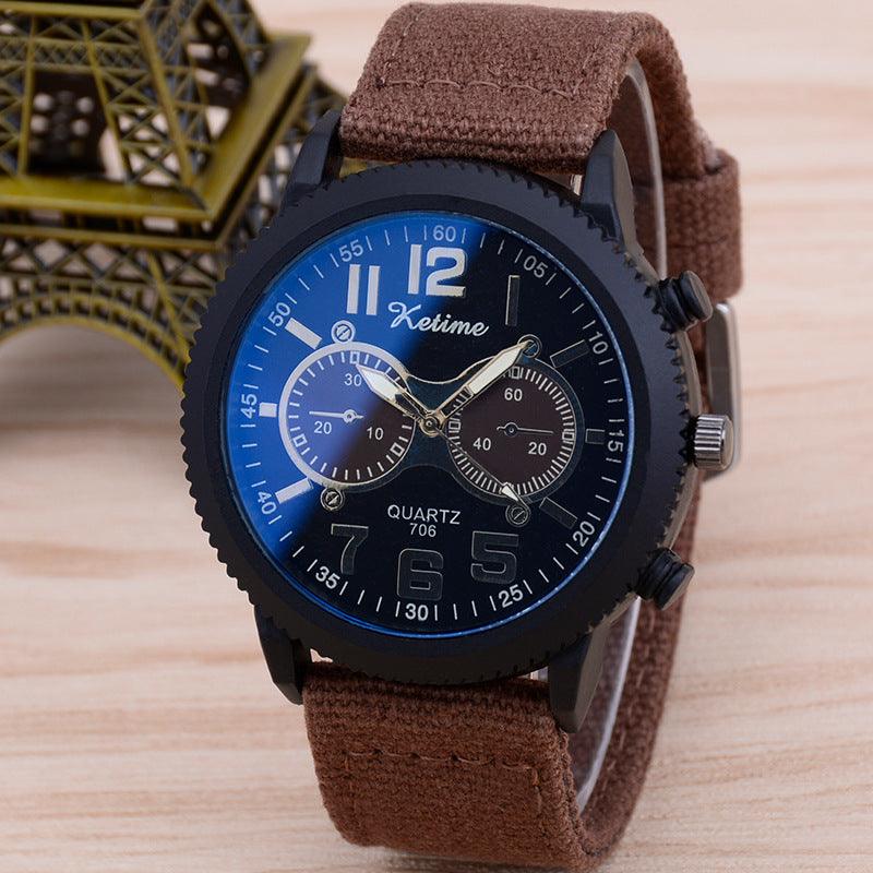 Cross-border hot fashion watch belt watches men classic blue sports men's watch quartz watch wholesale - Viva Vista Store